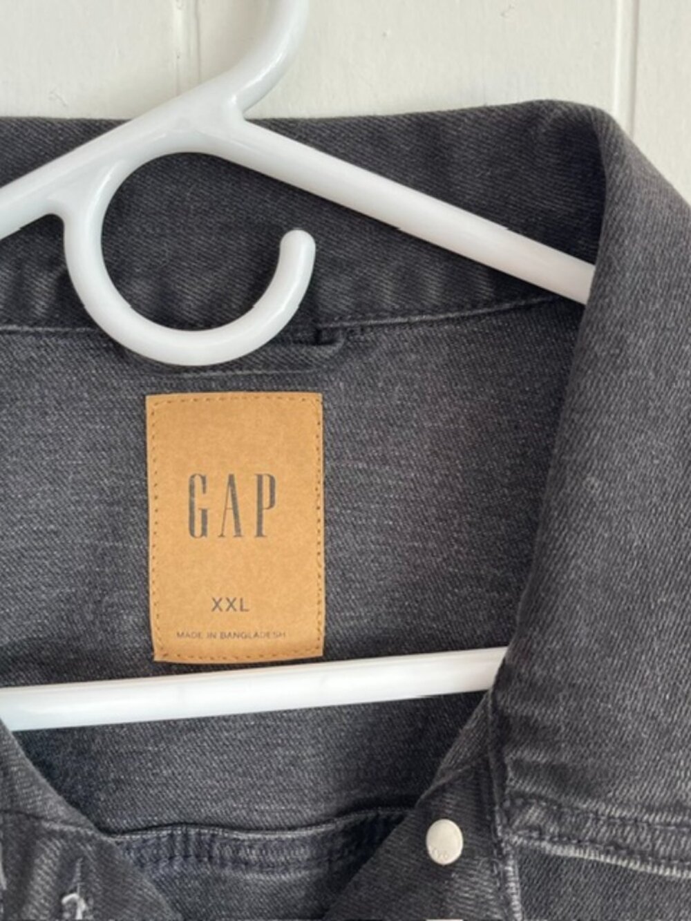 Gap Puff Sleeve Black Stretch Denim Jacket XXL - Picture 3 of 7